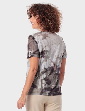 Playera manga corta Punt Roma cuello redondo para mujer