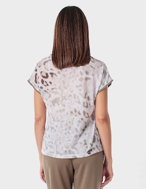 Playera manga corta Punt Roma cuello redondo para mujer