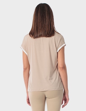 Playera manga corta Punt Roma cuello redondo para mujer