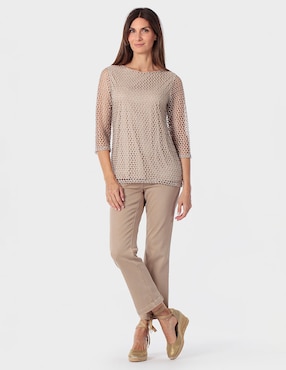 Blusa Punt Roma manga 3/4 para mujer