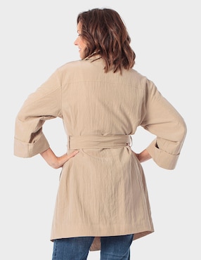 Gabardina con bolsillos Punt Roma para mujer