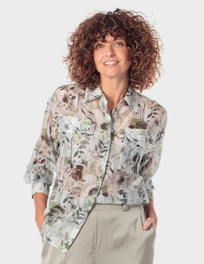 Blusa Punt Roma manga larga para mujer