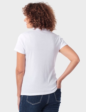 Playera manga corta Punt Roma cuello polo para mujer