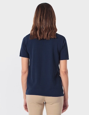 Playera manga corta Punt Roma cuello redondo para mujer