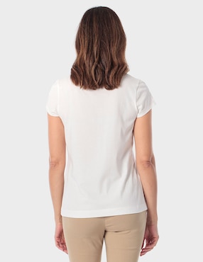Playera manga corta Punt Roma cuello redondo para mujer