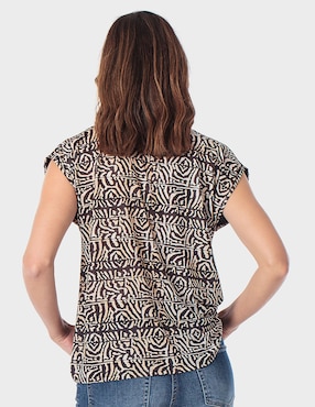 Blusa Punt Roma manga corta para mujer