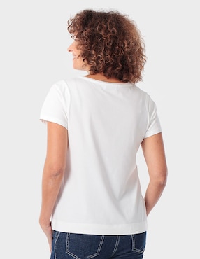 Playera manga corta Punt Roma cuello redondo para mujer