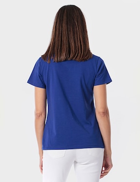 Playera manga corta Punt Roma cuello redondo para mujer