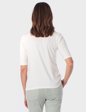 Blusa Punt Roma manga corta para mujer