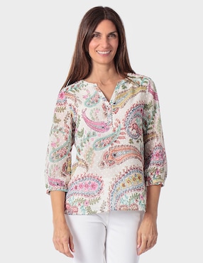 Blusa Punt Roma manga 3/4 para mujer