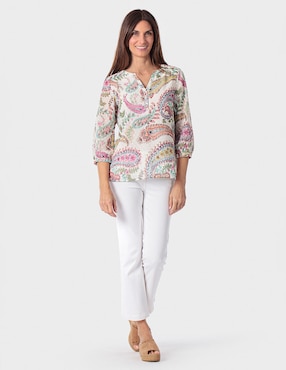 Blusa Punt Roma manga 3/4 para mujer