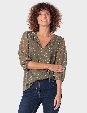 Blusa Punt Roma manga 3/4 para mujer