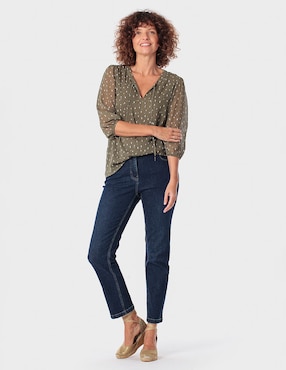 Blusa Punt Roma manga 3/4 para mujer