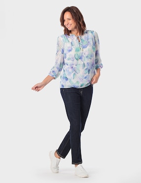 Blusa Punt Roma manga 3/4 para mujer