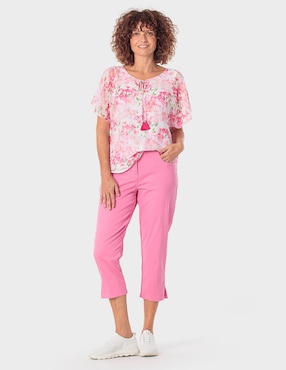 Blusa Punt Roma manga corta para mujer