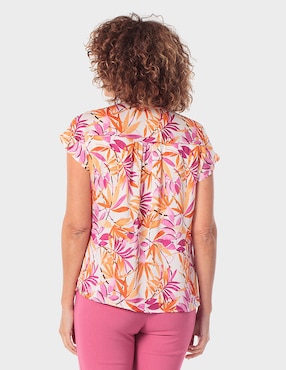 Blusa Punt Roma manga corta para mujer