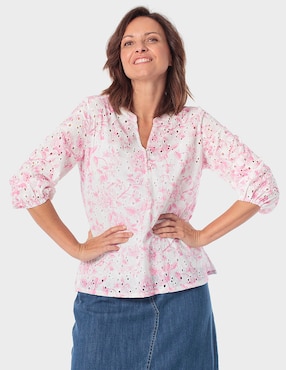 Blusa Punt Roma manga 3/4 para mujer
