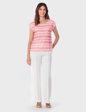 Blusa Punt Roma manga corta para mujer