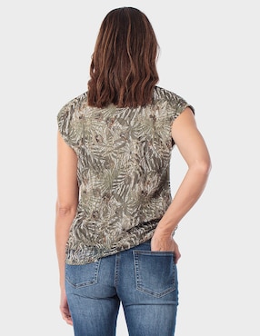 Blusa Punt Roma manga corta para mujer