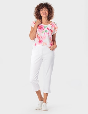Blusa Punt Roma manga corta para mujer