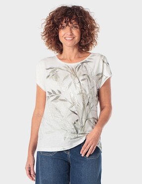 Blusa Punt Roma manga corta para mujer
