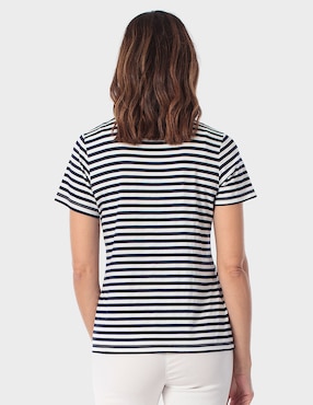 Playera manga corta Punt Roma cuello redondo para mujer