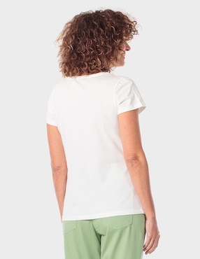 Playera manga corta Punt Roma cuello redondo para mujer
