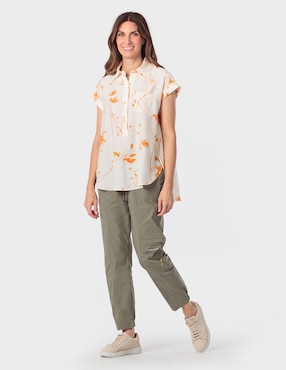 Blusa Punt Roma manga corta para mujer