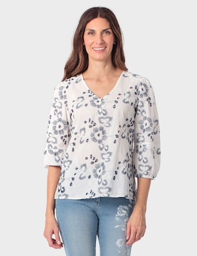 Blusa Punt Roma manga 3/4 para mujer