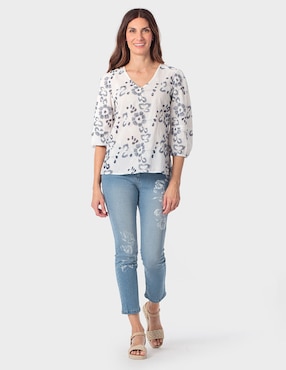 Blusa Punt Roma manga 3/4 para mujer