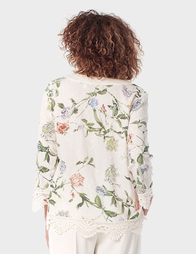 Blusa Punt Roma manga larga para mujer