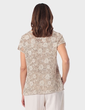 Blusa Punt Roma manga corta para mujer