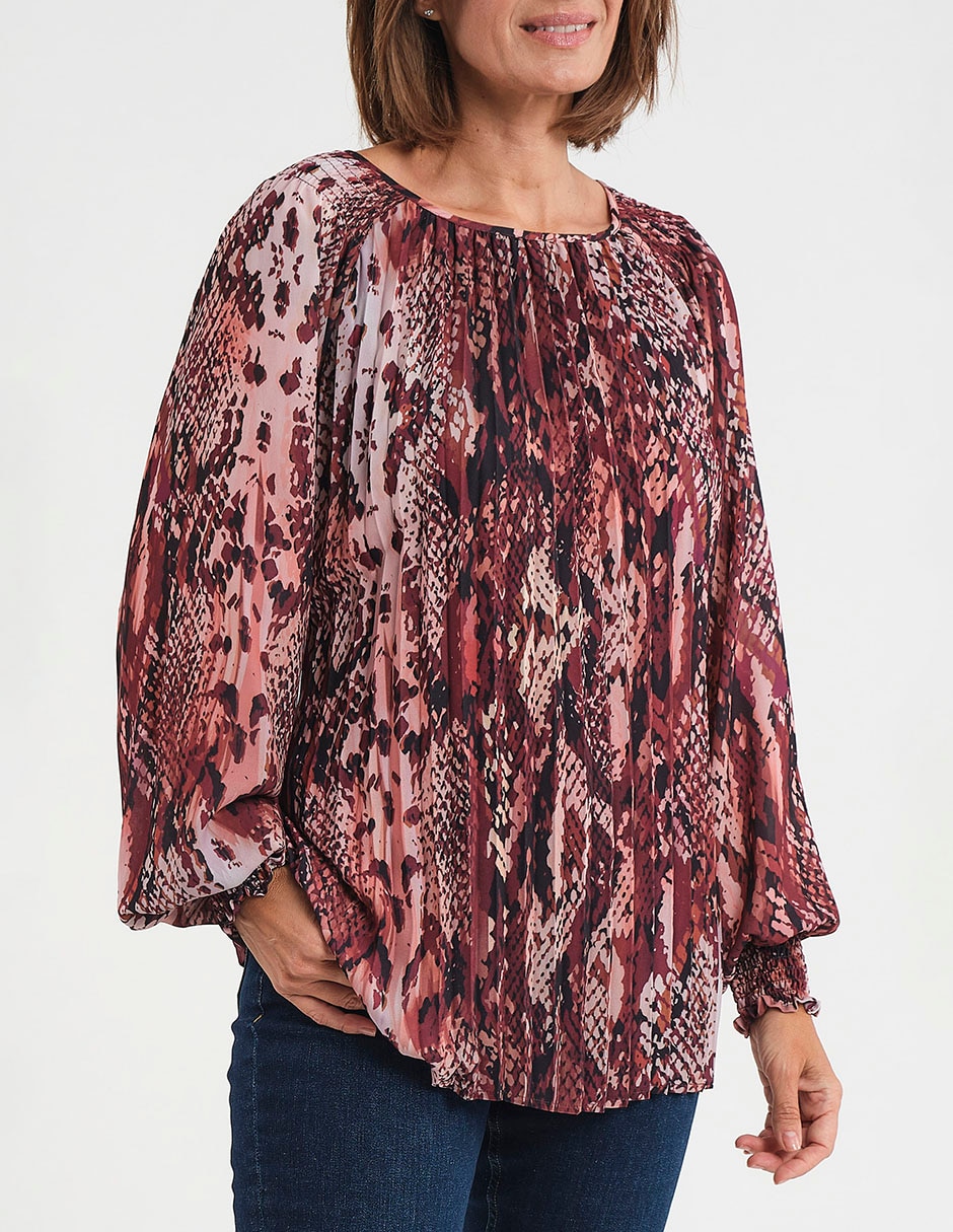 Liverpool Punto Roma Blusas Blusa Punt Roma Manga Larga Para Mujer