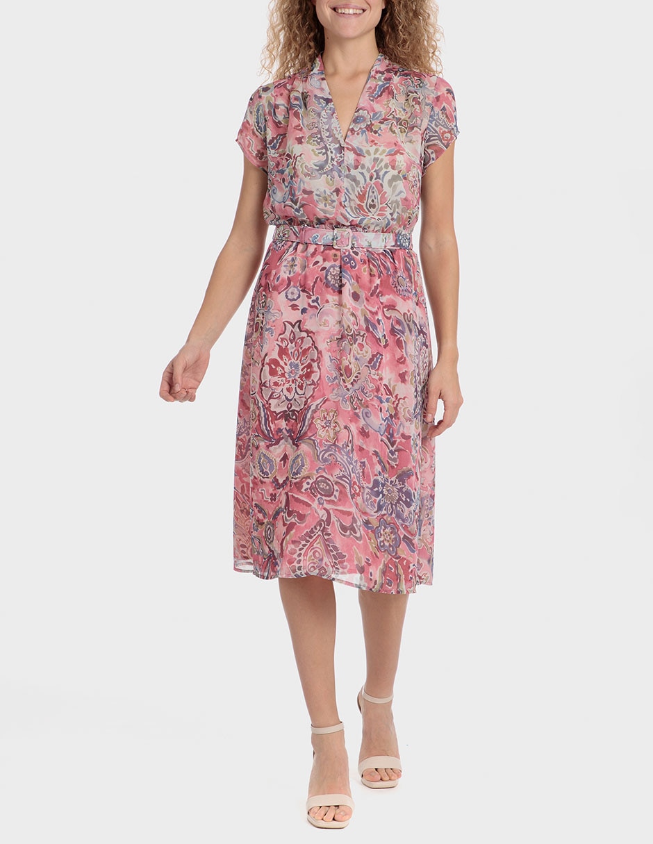 Vestido Midi Vestidos Punto Roma Liverpool Punto Roma Vestidos