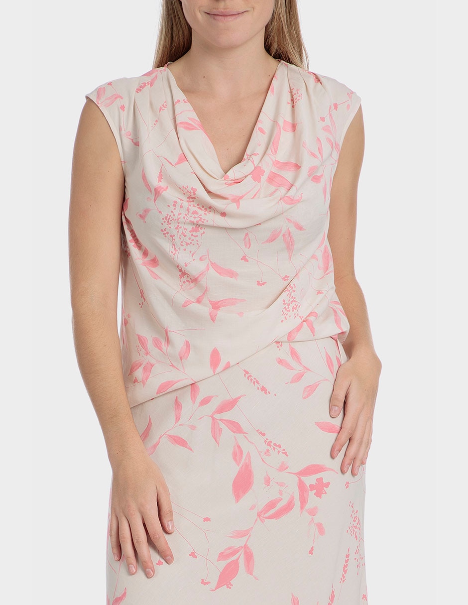 Blusa manga corta para mujer
