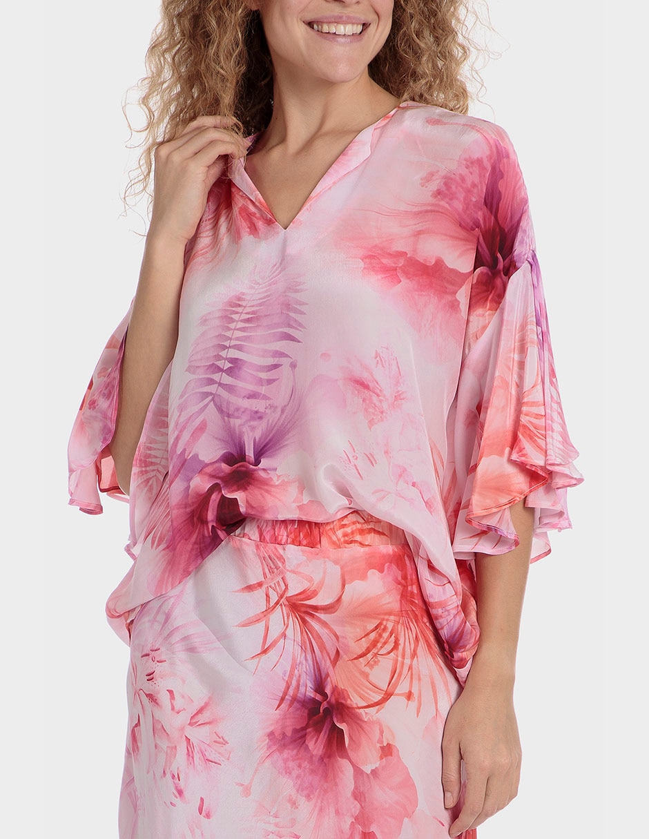 Blusa manga corta para mujer