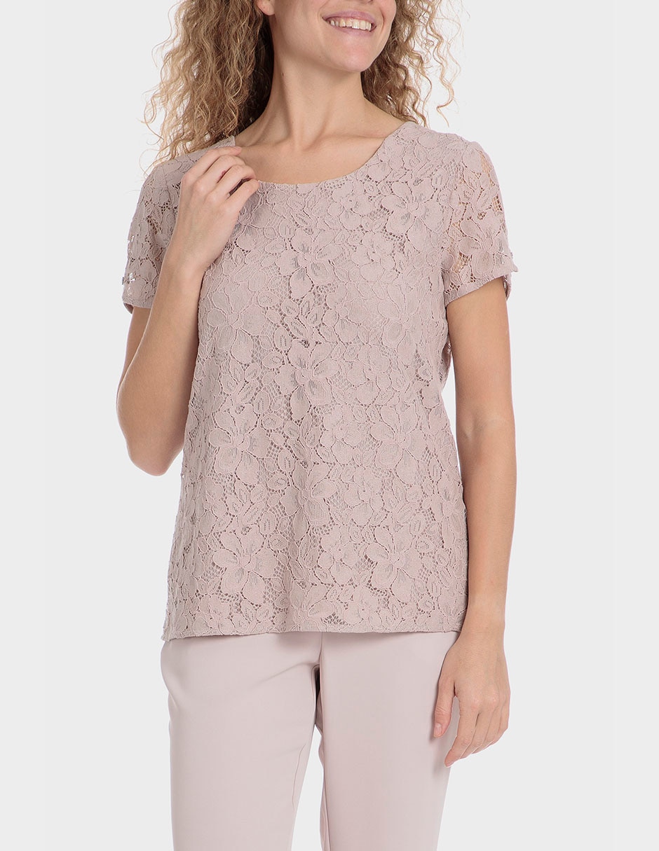 Blusa manga corta para mujer