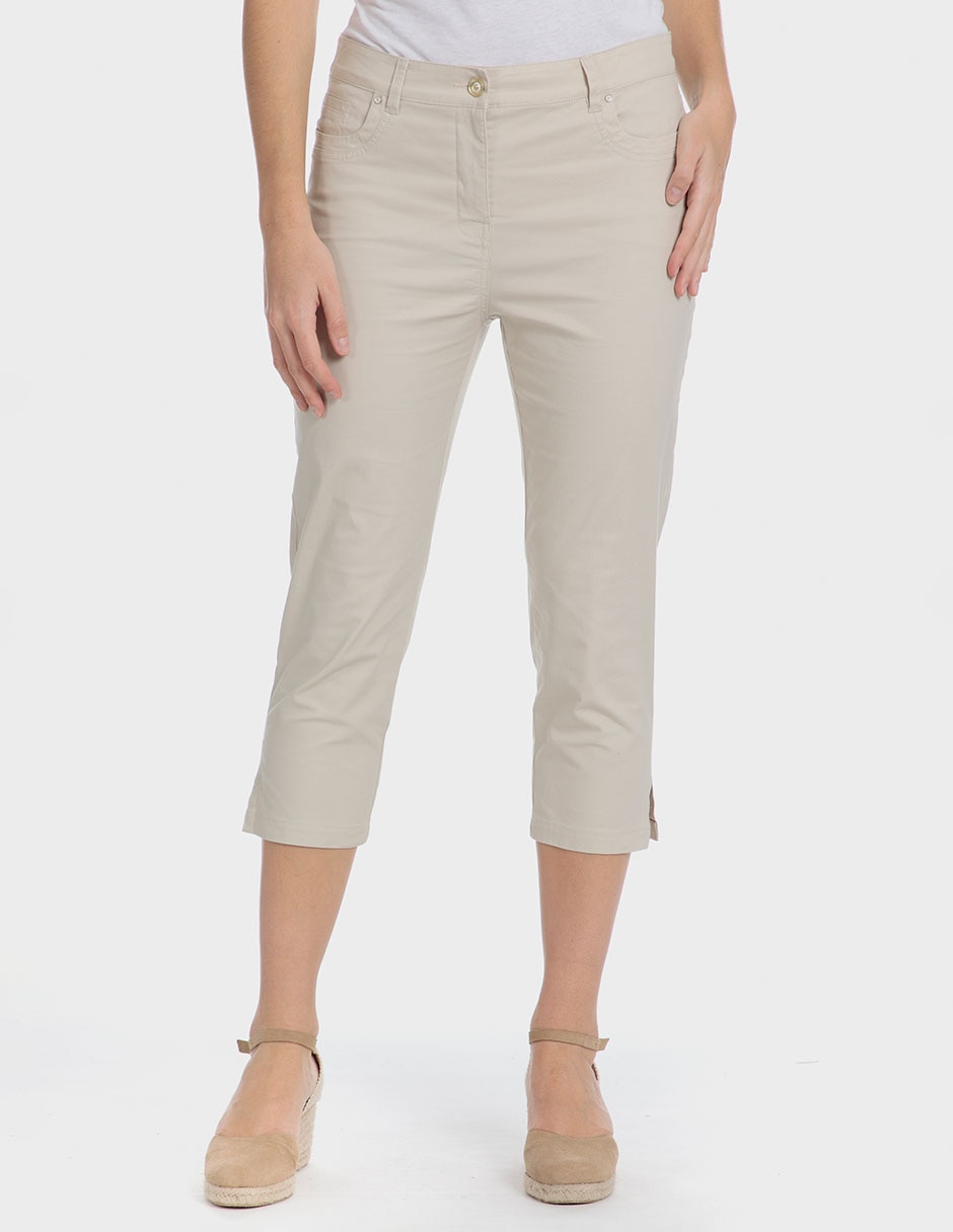 Pantalón capri slim para mujer