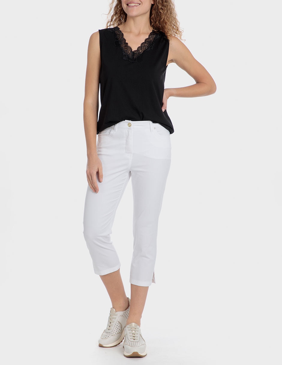 Pantalón capri slim para mujer 3