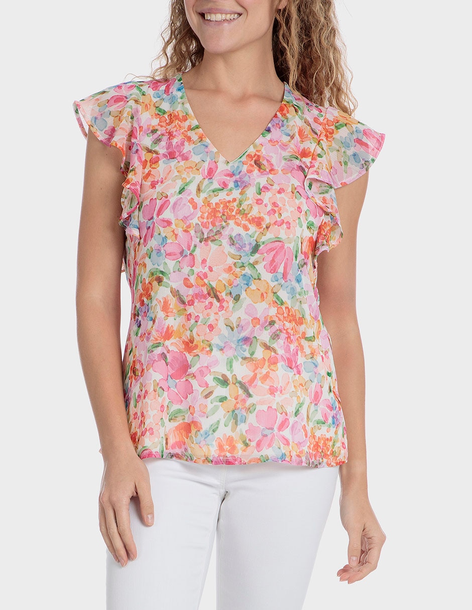 Blusa manga corta para mujer 1