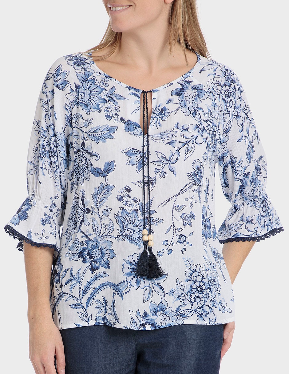 Blusa manga 3/4 para mujer