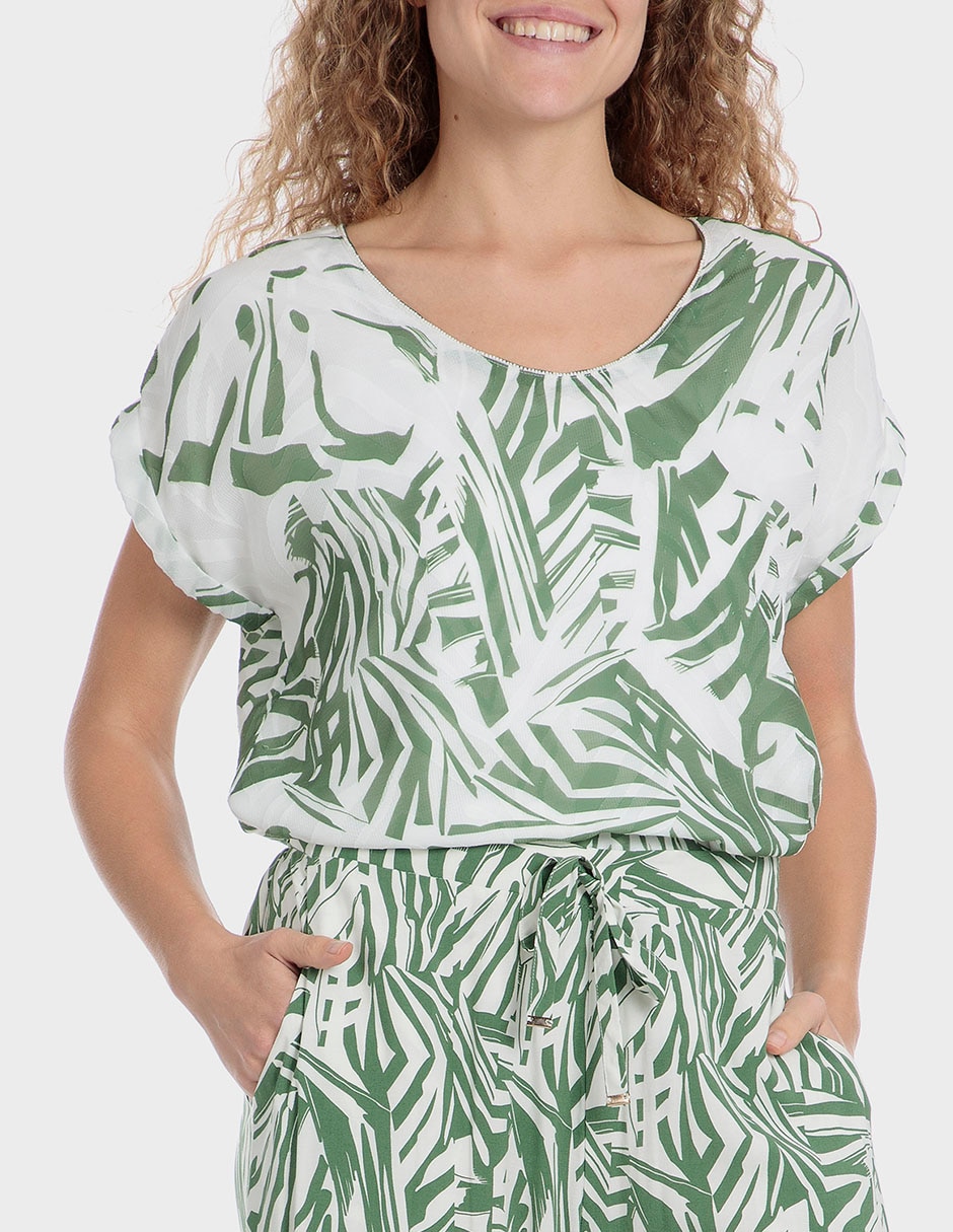 Blusa manga corta para mujer