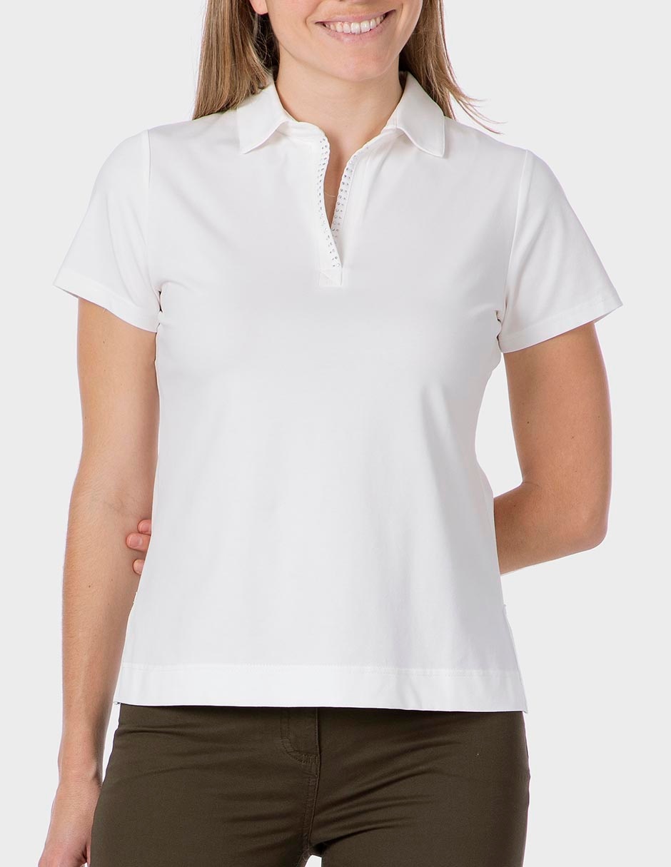 Playera tipo polo para mujer