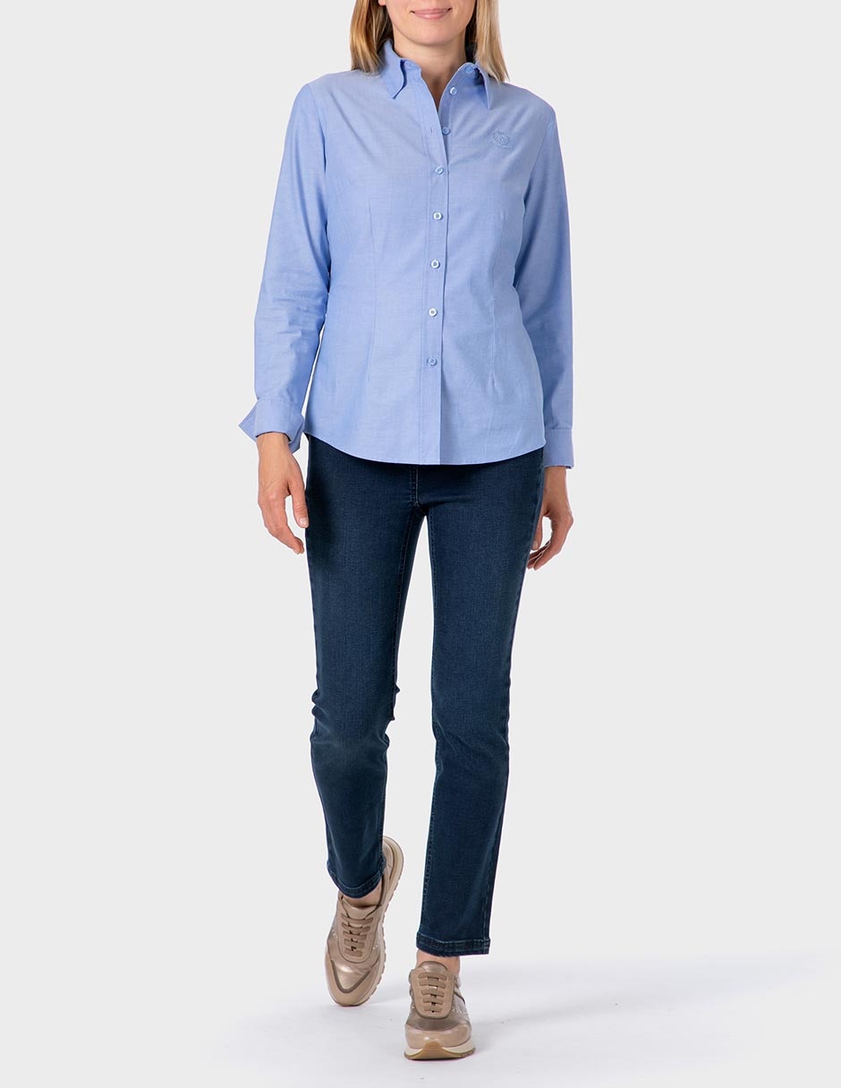 Blusa camisera manga larga para mujer 3