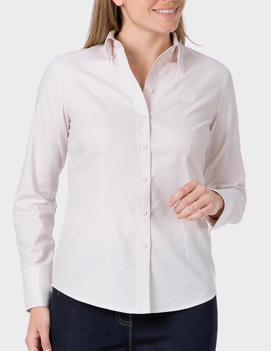 Blusa camisera manga larga para mujer
