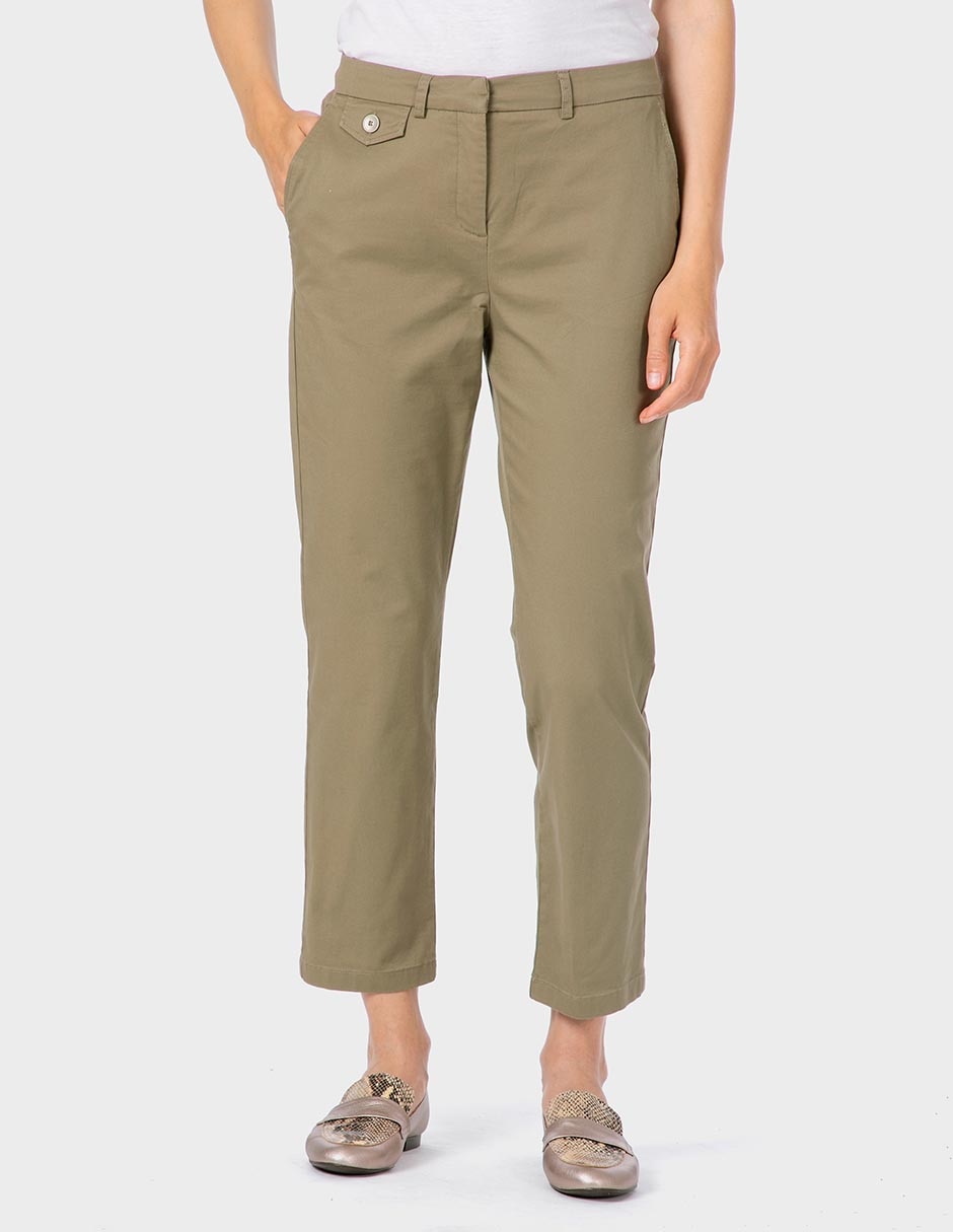 Pantalón capri straight para mujer