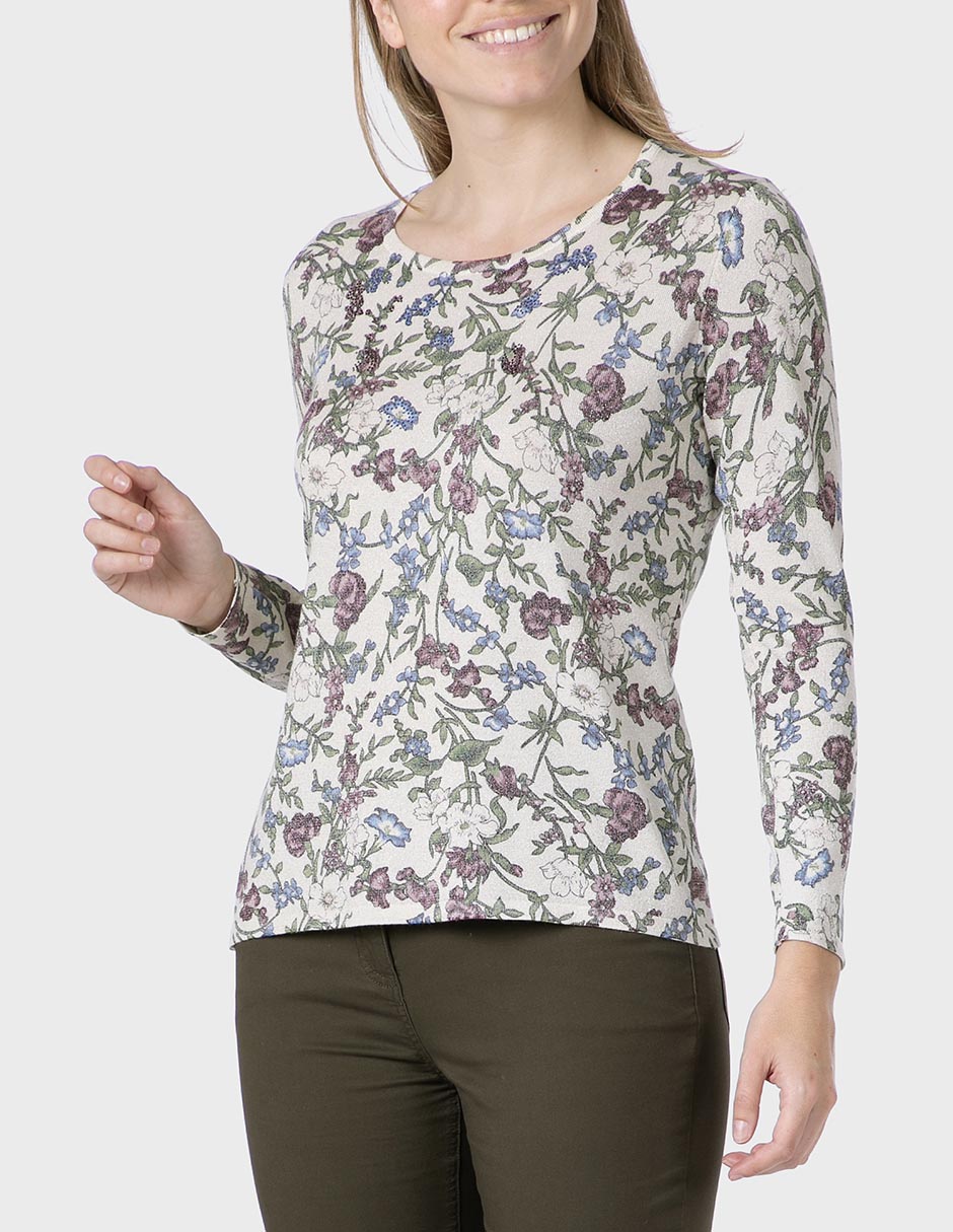 Suéter cuello redondo para mujer Suéter cuello redondo para mujer