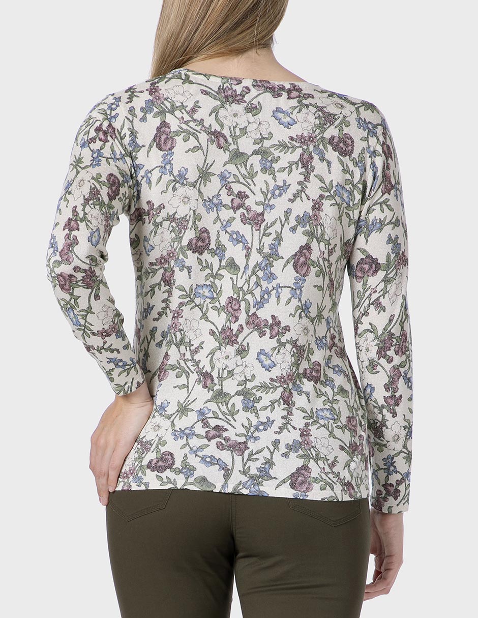Suéter cuello redondo para mujer 2