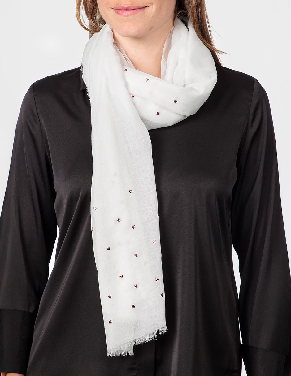 Pashmina con estampado liso para mujer