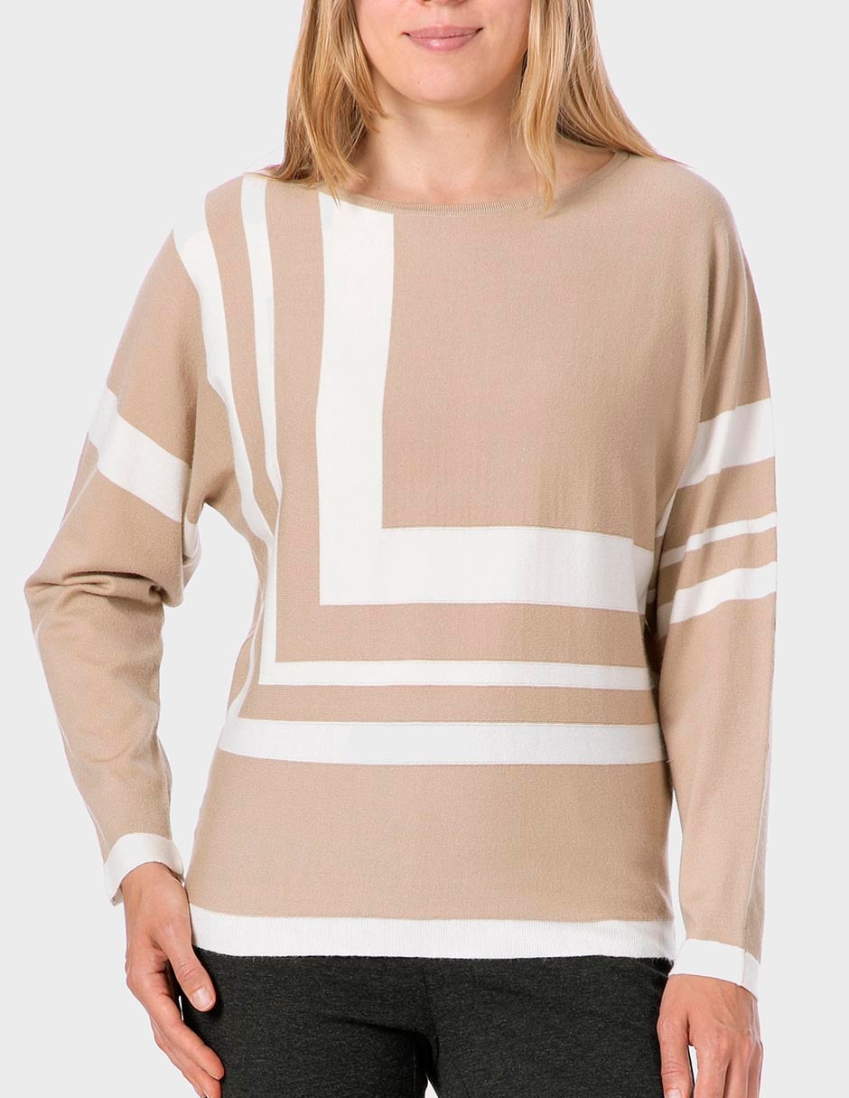Suéter cuello ojal para mujer Suéter cuello ojal para mujer